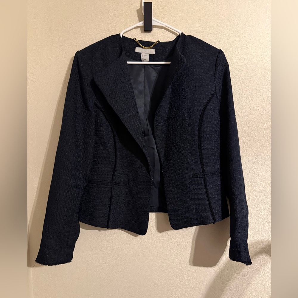 H&M Classic Navy Blue- SZ 12- Women's Blazer